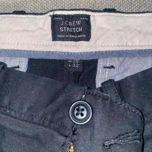 J. Crew 35x32 Men's black stretch chinos